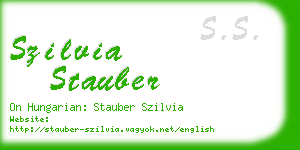 szilvia stauber business card